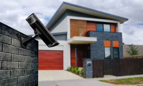 Security outside a house
